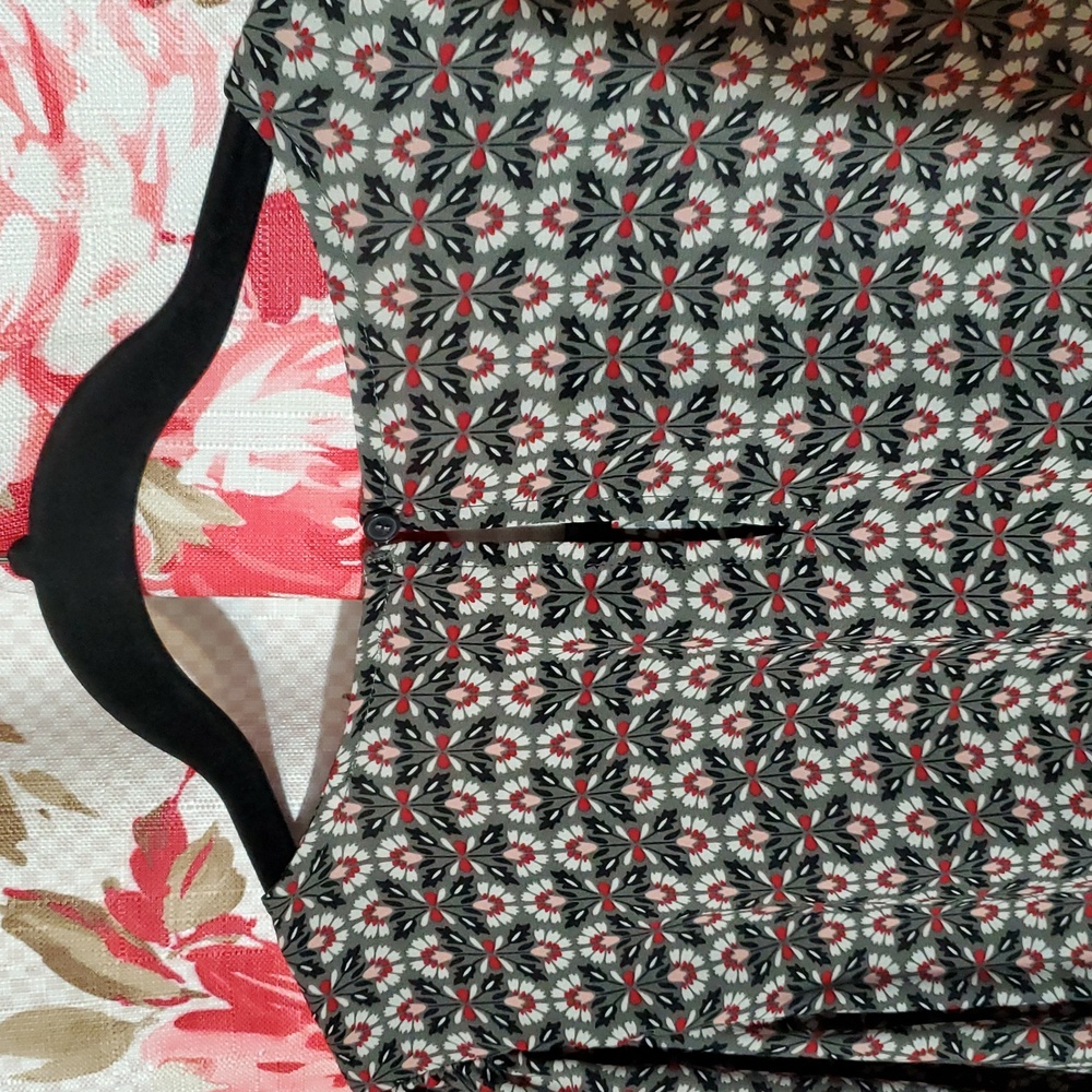 Loft Multicolor Patterned Blouse Large - image 6